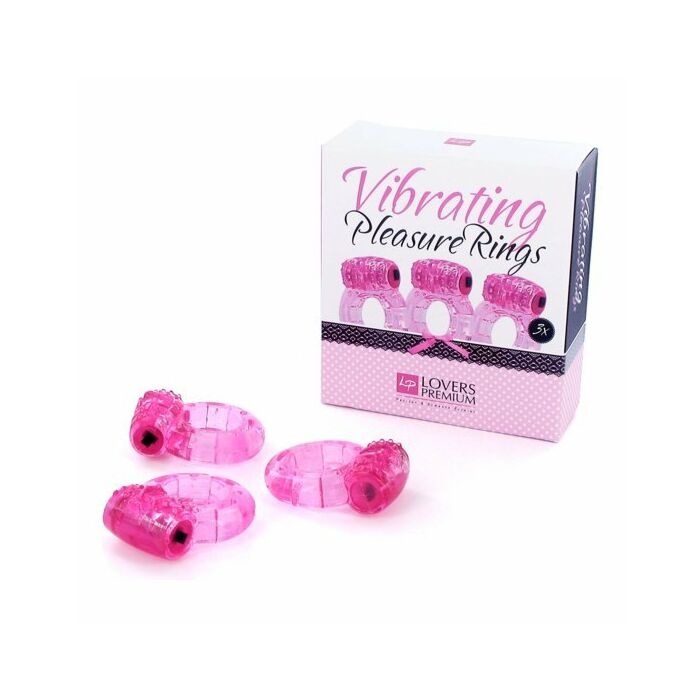 Loverspremium - anelli piacere 3 pezzi rosa