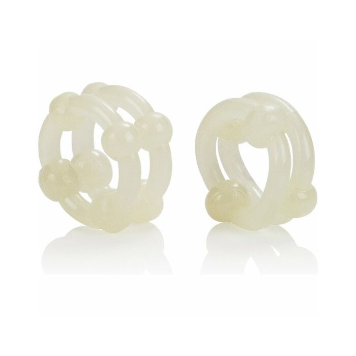 Anelli ad isola doppi anelli con glitter