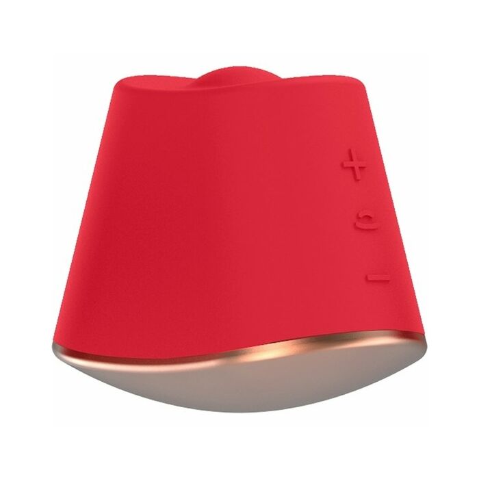 Stimolatore clitorideo abbagliante con rotazione - Rosso