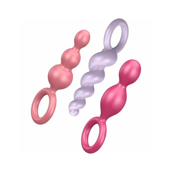 Satisfyer confezione da 3 tappi silicona tri color