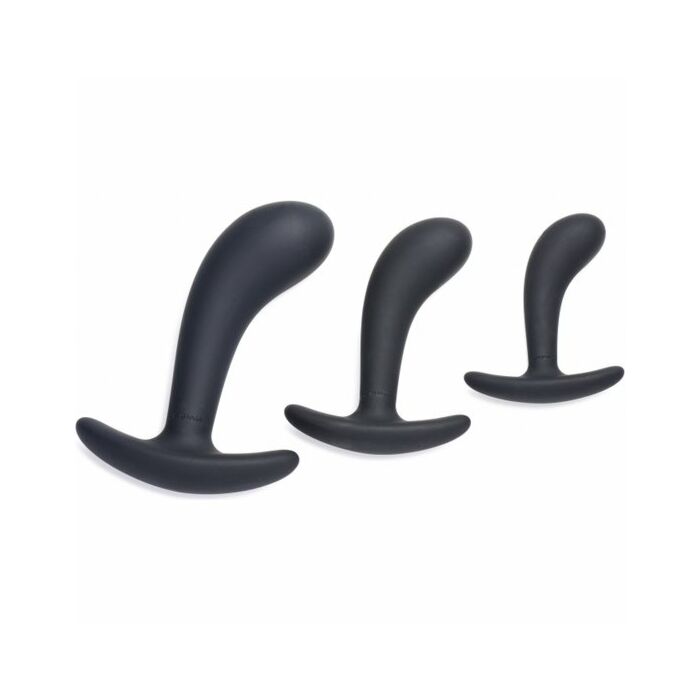 Set anale curvo - delizie oscure 3 pezzi - nero