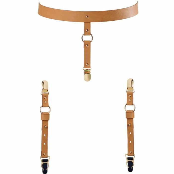 Giarrettiera labirinto indiscrets Bijoux per intimo e calze marrone