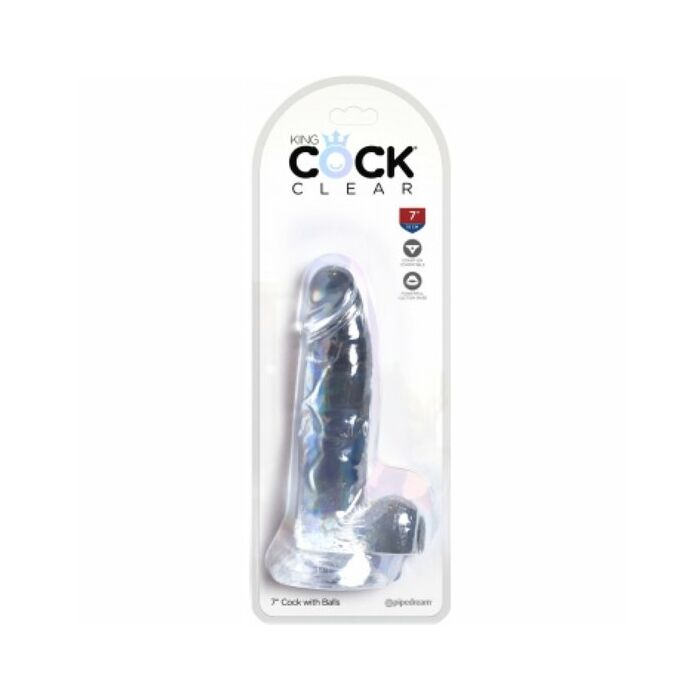 King cock - dildo realista, trasparente -15,2 cm