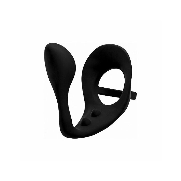 Stimolatore anale in silicone a tripla escursione con anello