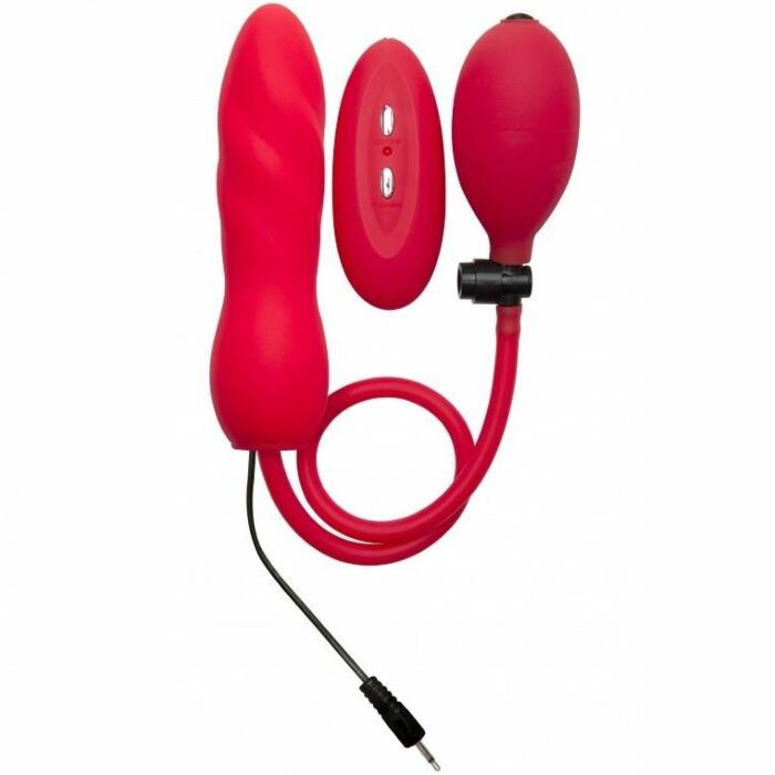 Ouch vibratore gonfiabile per pene in silicone rosso 14 cm