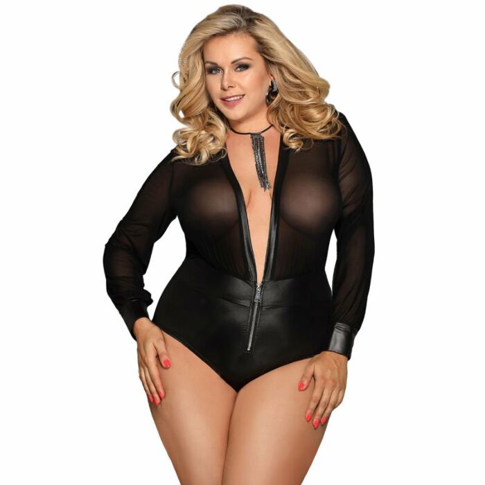 Subblime queen plus teddy manica lunga con zip