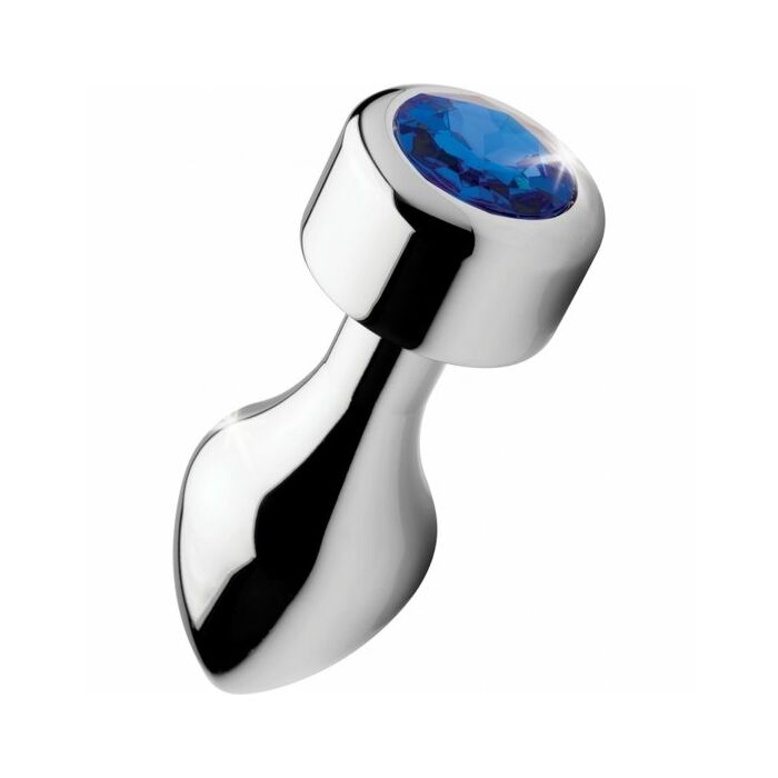 Tappo in alluminio con gemma blu - lungo