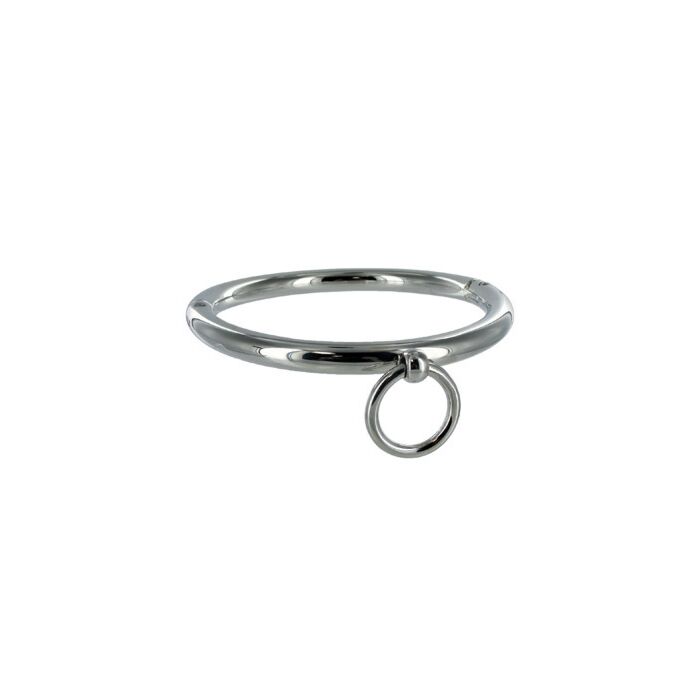 Collana bdsm in metallo con anello 18 cm