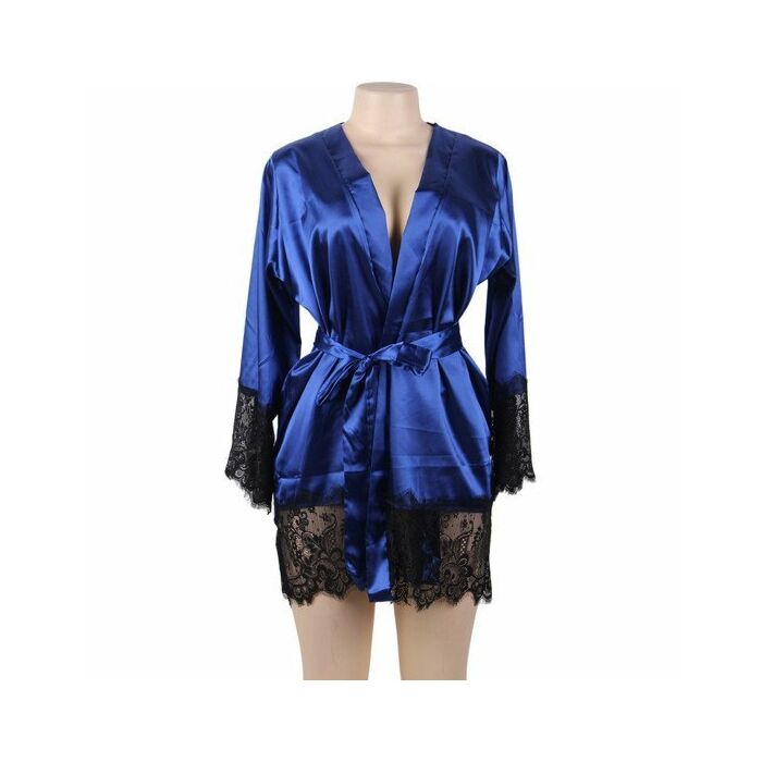 Kimono giustizia in seta blu