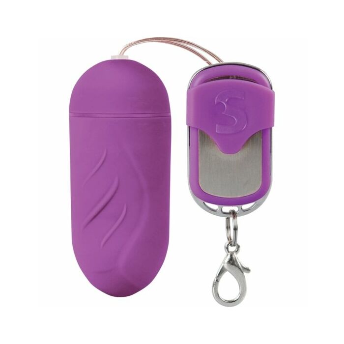 Colpo di uovo a coste telecomando lilla 100 silicone