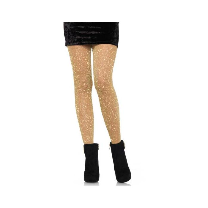 Leg avenue medias de lurex trasparente oro