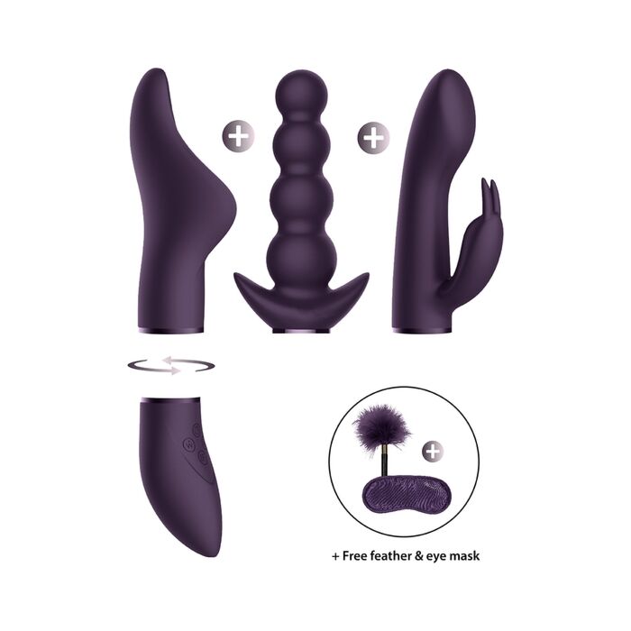 Pleasure kit  6 vibrande clitoris - purpura