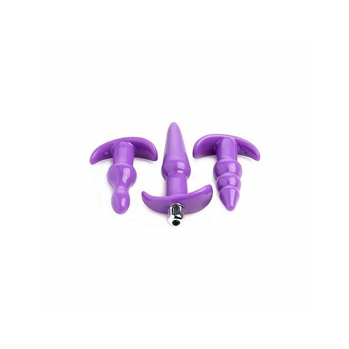 Vibratore Anal Plug 4pc Kit - Viola