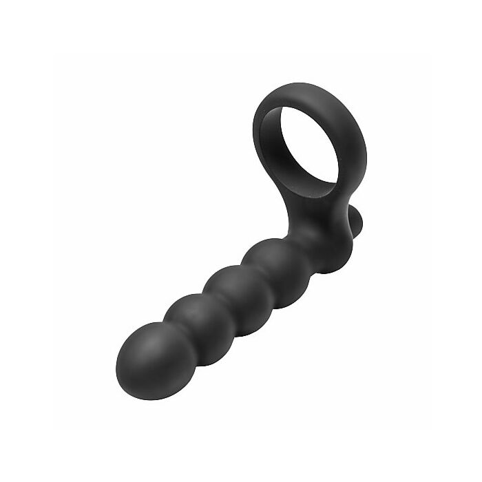 Anello del pene con dildo nero