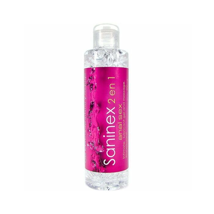 Lubrificante intimo Saninex e gel per massaggi sesso anale 2 in 1 - 200 ml