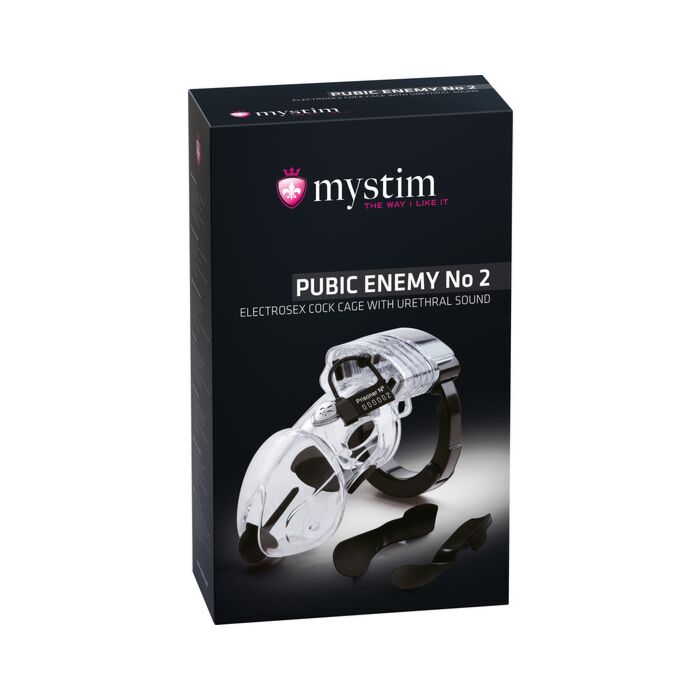 Cinturón castidad pubic enemy no.2 cock cage - transparente