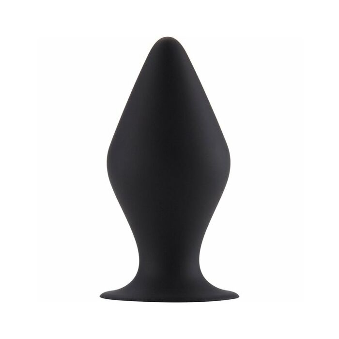 Tappo in silicone con base di aspirazione - piccolo - nero