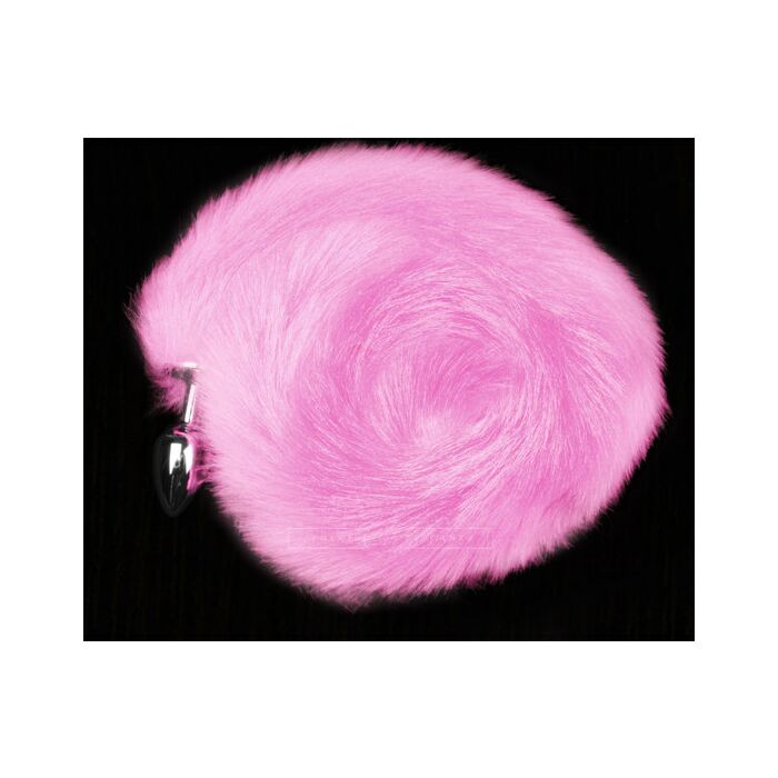 Plug plata con cola - rosa