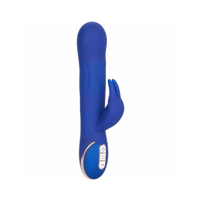 Coniglietto vibrante in silicone rotante - blu