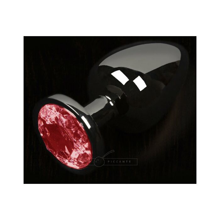 Plug metal gema rojo - s