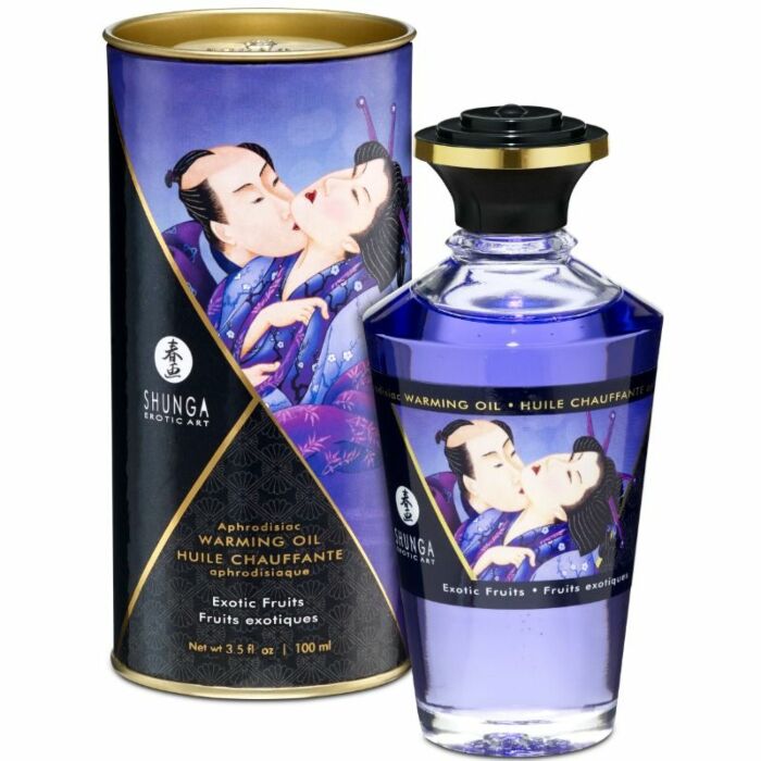 Shunga olio massaggio effetto aroma di frutta esotica 100 ml