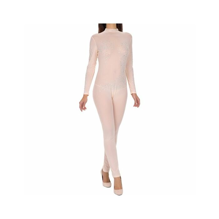 Tuta di strass bianca