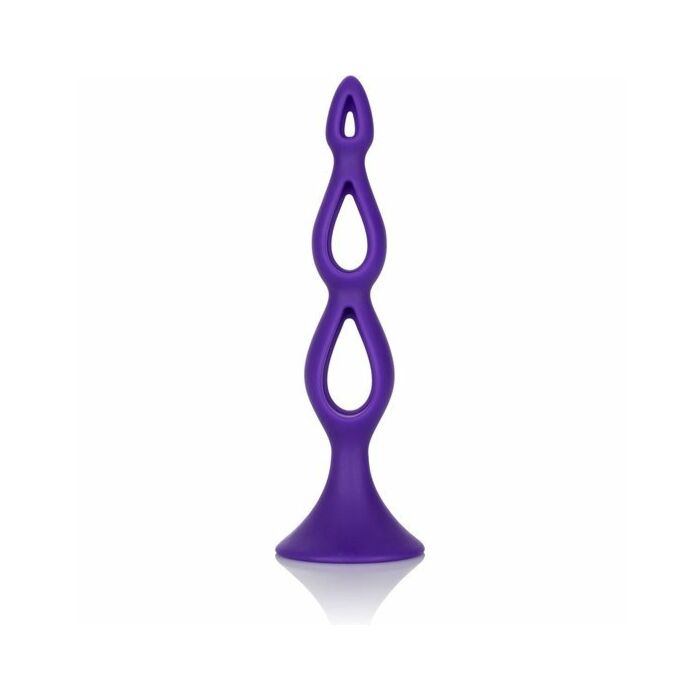 Plug anale a tripla sonda in silicone - viola