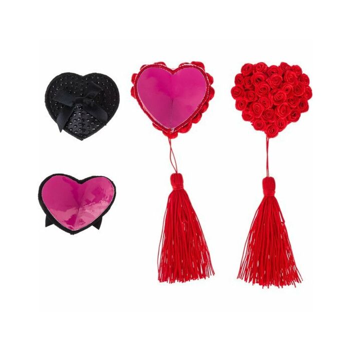 Set di 2 fodere in pietra strauss e nappe