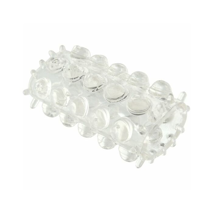 Imbracatura testurizzata super elastica per pene trasparente