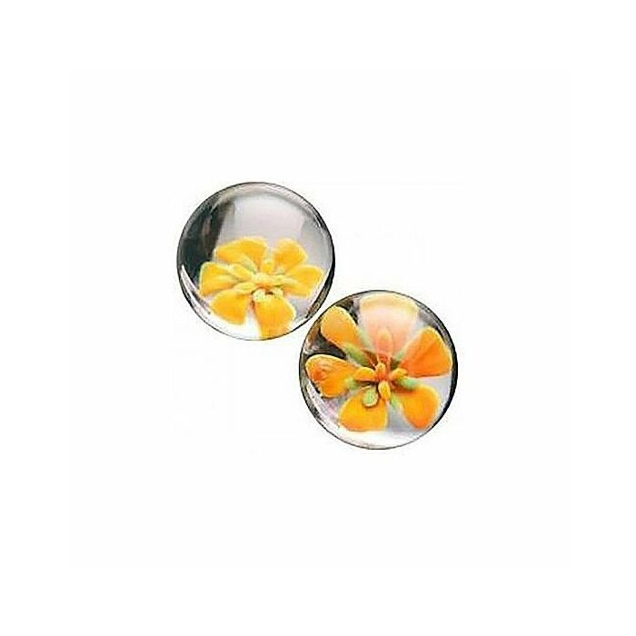 Cyberglass ben wa balls - fiore giallo