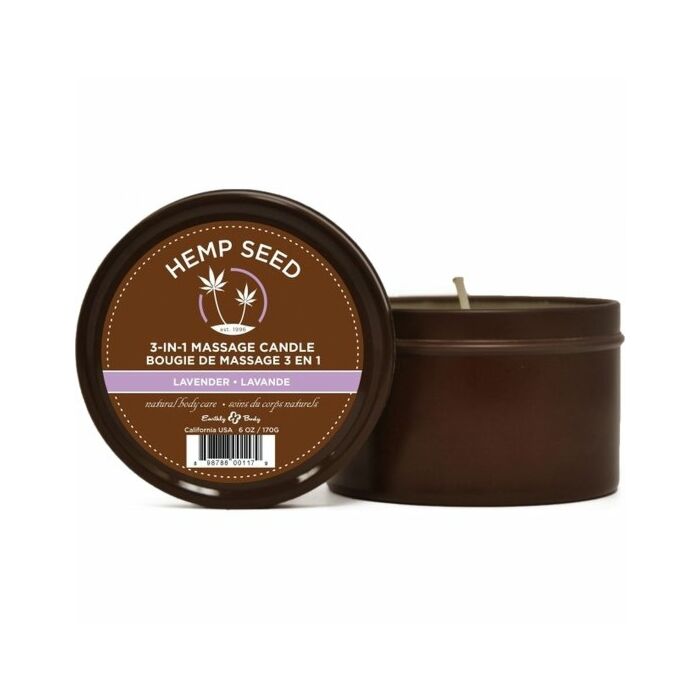 Candela da massaggio alla lavanda
