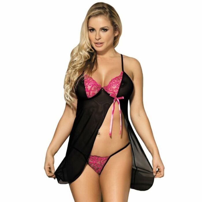 Babydoll Subblime nero e rosa s / m