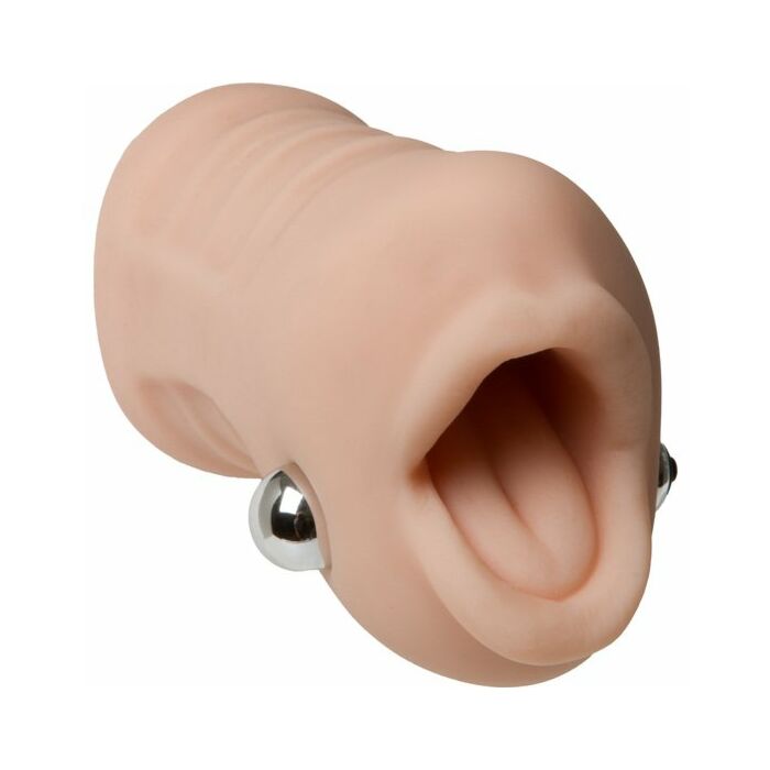 Masturbatore gola profonda grigio Sasha con vibrazione