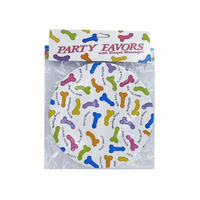 Confezione 6 piatti di carta con peni