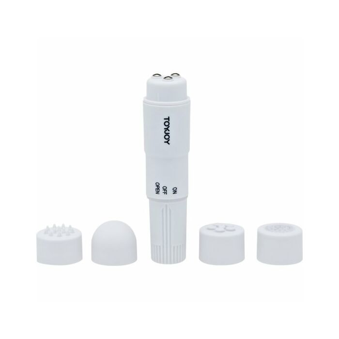 Proiettile vibrante con teste intercambiabili bianche