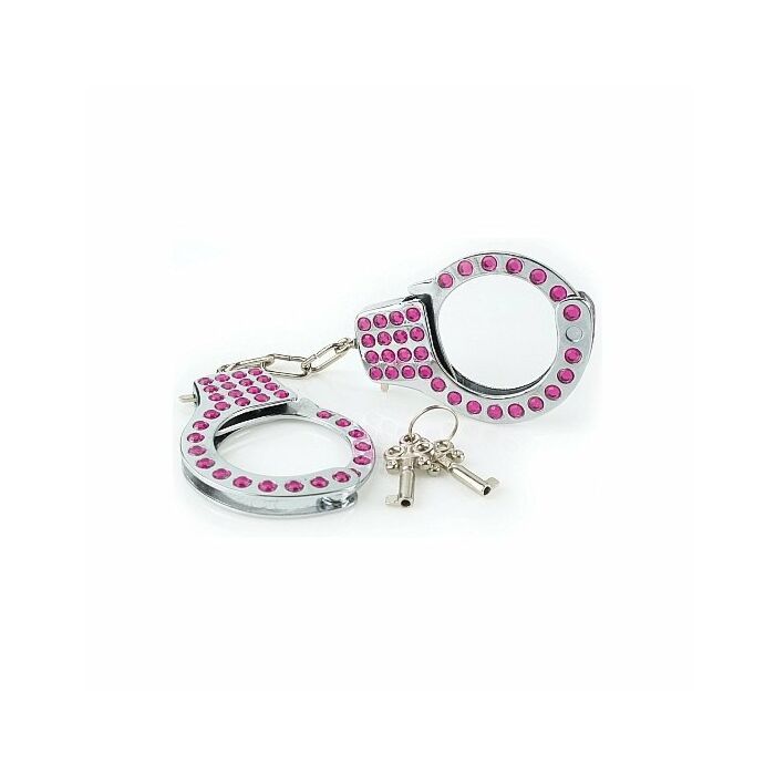 Manette fantasia fetish con strass rosa