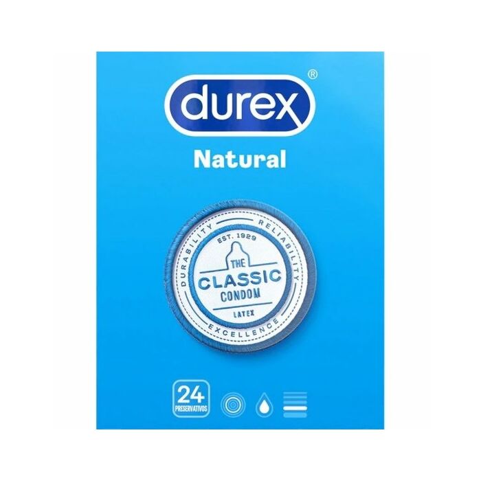 Preservativi Durex Natural, 24 Unità