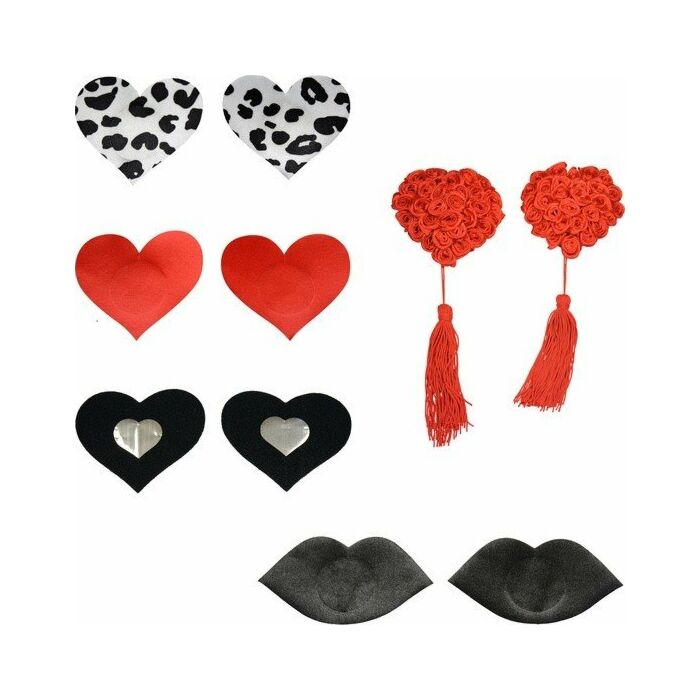 Set di 5 suggestive tettarelle assortite