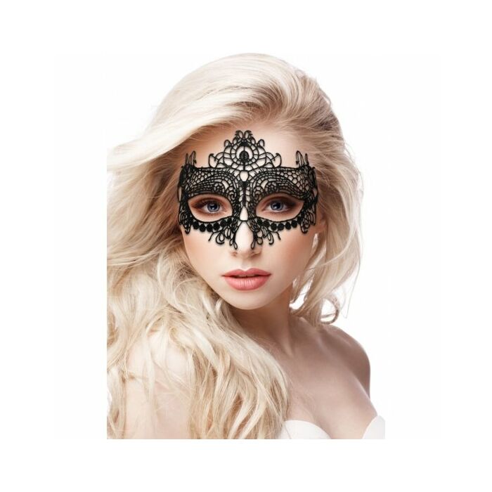 Maschera fantasia pizzo nero Queen - nera