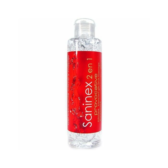 Lubrificante intimo Saninex e gel per massaggi provocatori 2 in 1 - 200 ml
