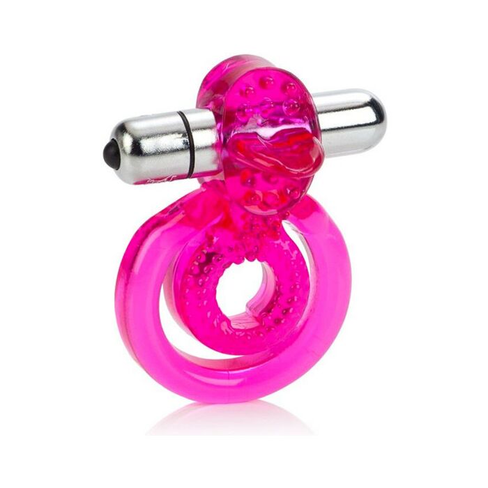Anillo vibrador rosa  dual clit flicker