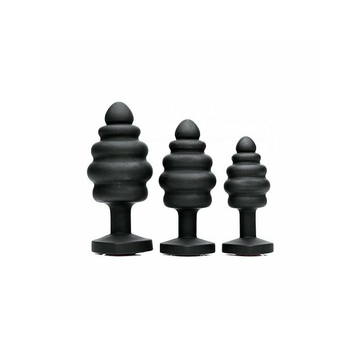 Kit tappi a cuore in silicone - nero