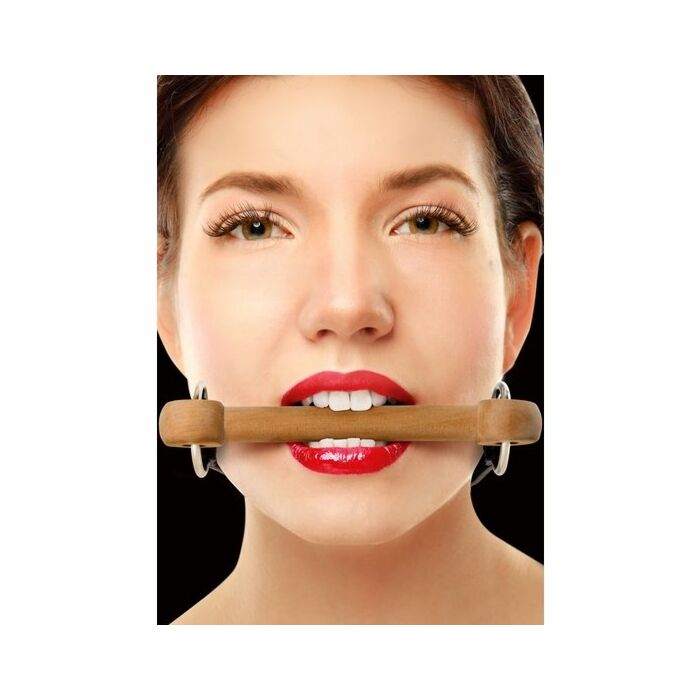 Ouch bavaglio di legno nero