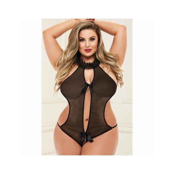 Orsetto con scollo a V - nero