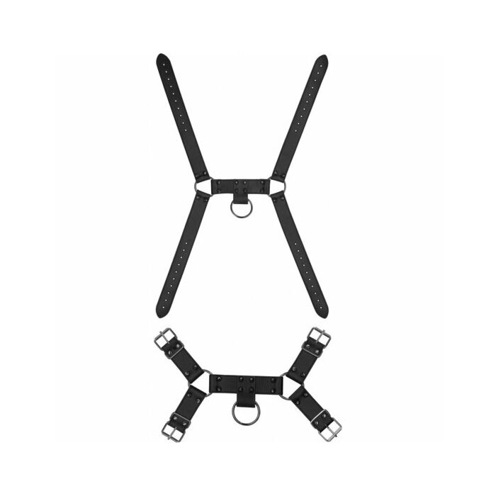 Ahia! imbracatura da uomo con teschi e ossa - nera