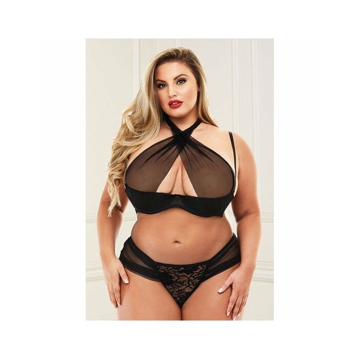 Set bikini incrociato nero - congiunto