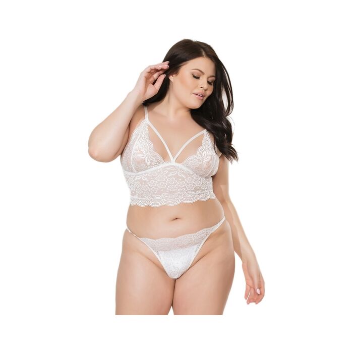 Bralette con braguita blanco