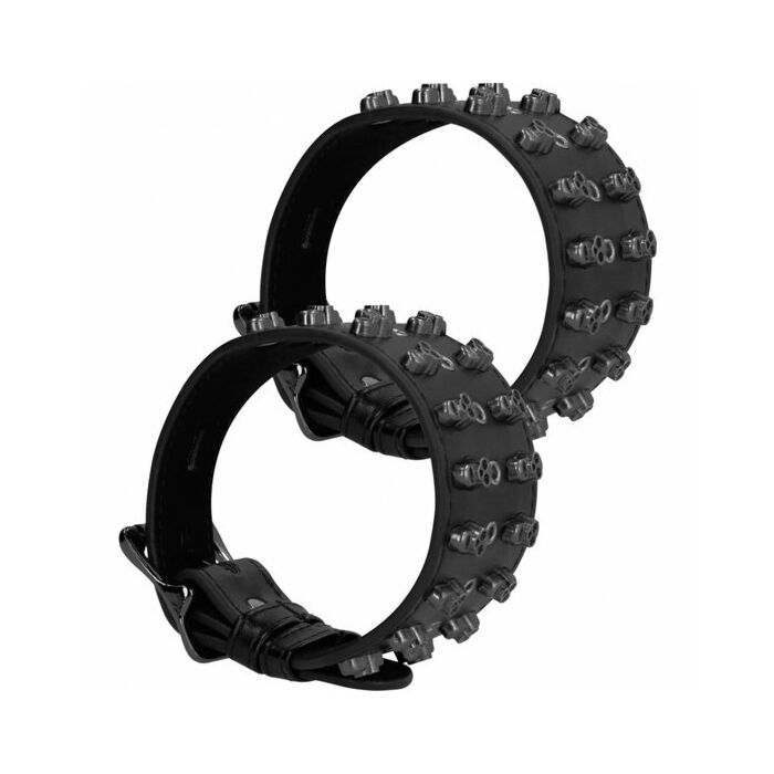 Ahia! teschi e ossa - polsini alla caviglia con teschi - neri