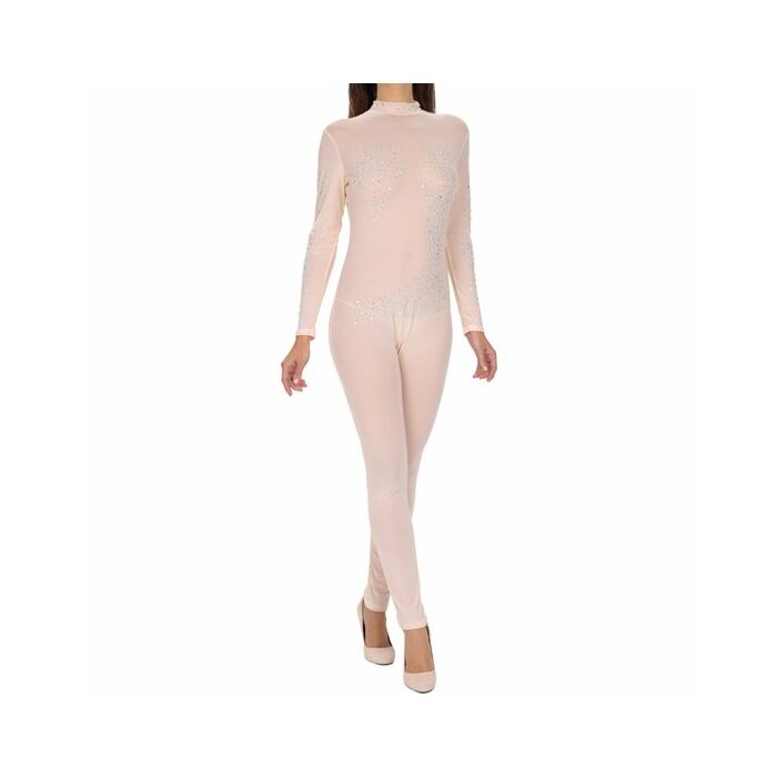 Tuta di strass bianca