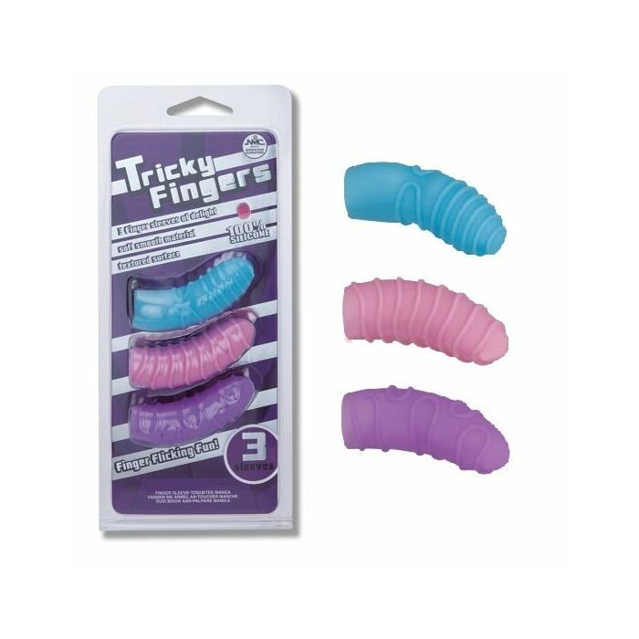 Confezione da 3 ditali stimolanti